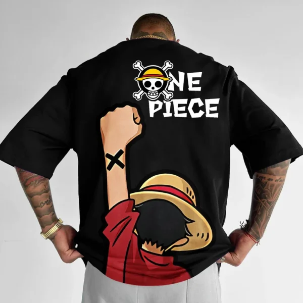Youth men ONE PIECE oversize T Shirts Anime Character Print Cosplay T Shirts Luffy Graphic Summer Tees