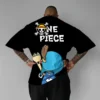 Youth men ONE PIECE oversize T Shirts Anime Character Print Cosplay T Shirts Luffy Graphic Summer Tees
