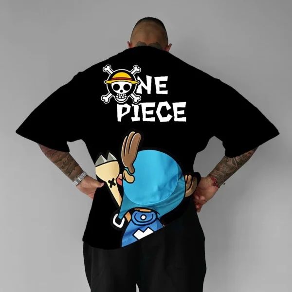 Youth men ONE PIECE oversize T Shirts Anime Character Print Cosplay T Shirts Luffy Graphic Summer Tees