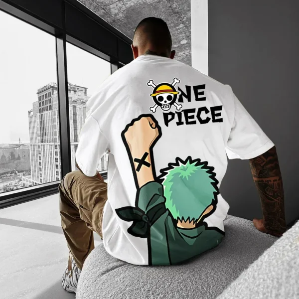 Youth men ONE PIECE oversize T Shirts Anime Character Print Cosplay T Shirts Luffy Graphic Summer Tees